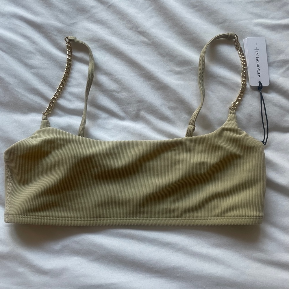NWT Chain Rib Bra Top - Picture 2 of 5